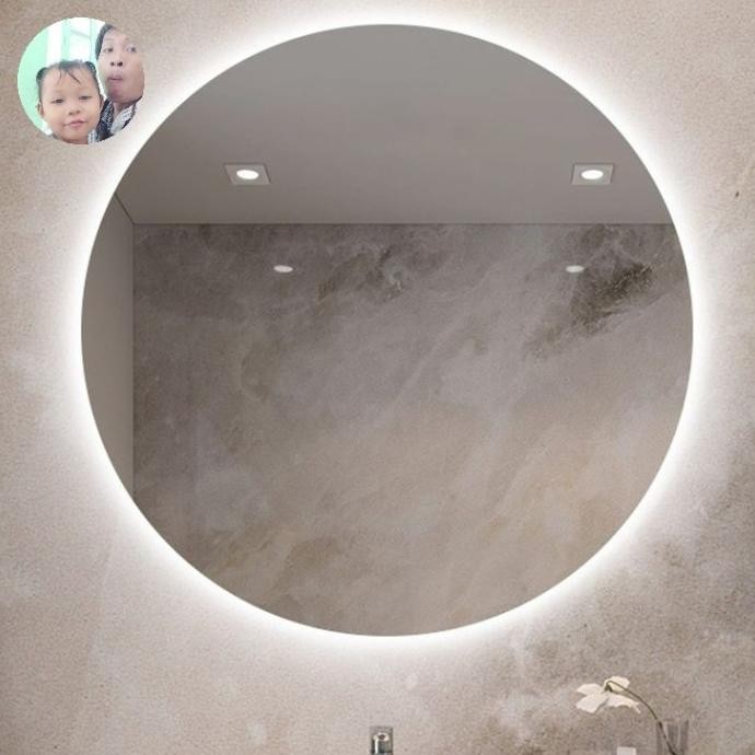 Mirror Led Cermin Dinding Cermin Kamar Mandi Cermin Bulat Round Led