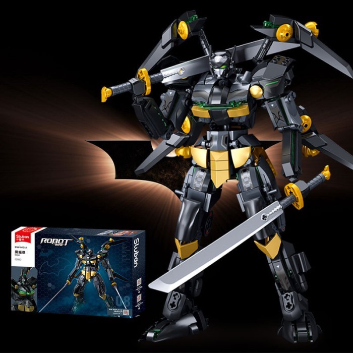 Mainan Brick Sluban Mecha Robot Mechmaster Black Batman M38-B1052