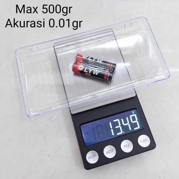 

LIMITED EDITION Timbangan Emas 500gr 0.01gr Digital Bumbu Obat Scale 0.01 gr