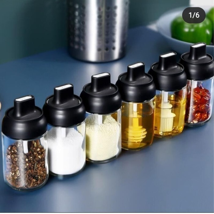 

TERBARU [spesial lebaran] botol bumbu dapur kaca minyak garam serbaguna 250ml