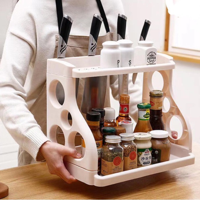 

PRODUK TERBATAS Rak Plastik Serbaguna / Rak Bumbu Dapur / Rak Piring