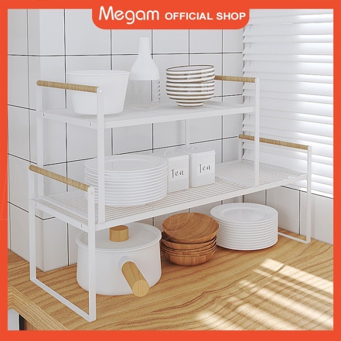 

BERMUTU Megam Rak Dapur Rak Piring Bumbu Peralatan Dapur Serbaguna HRM133