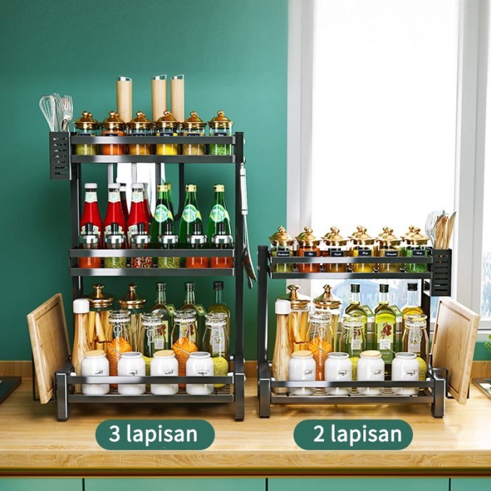 

LIMITED EDITION Rak bumbu dapur serbaguna Rak bumbu 3susun 2susun
