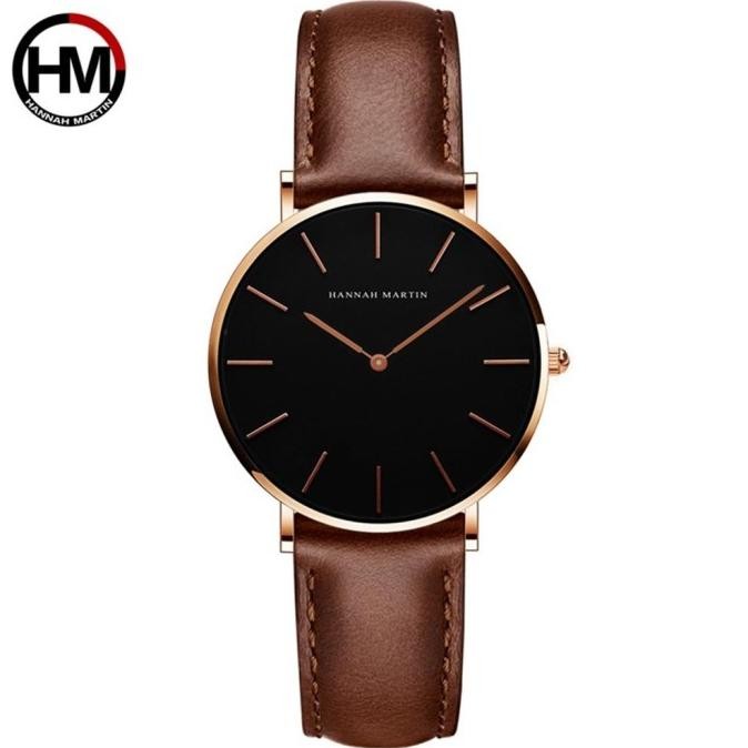 Jam Tangan Wanita Hannah Martin CH36 Leather Analog Premium