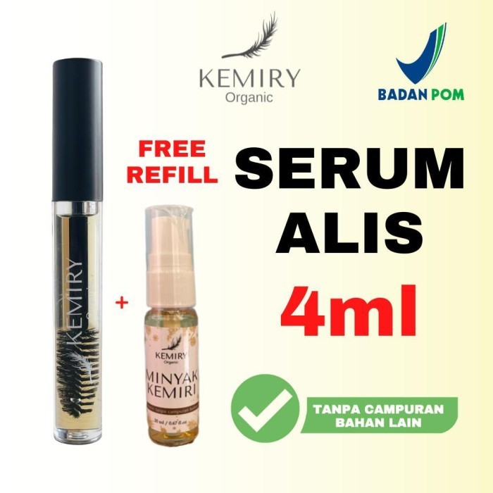 

TERBAIK Kemiry Serum Alis 4ml - Minyak Kemiri Murni Penumbuh Rambut, Brewok