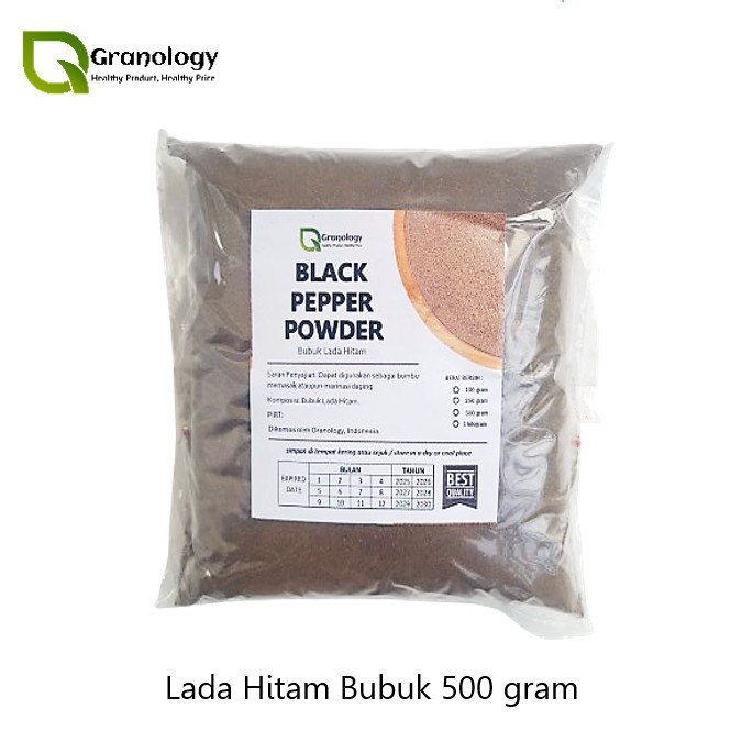 

TERBARU Lada Hitam Bubuk / Black Pepper Powder (500 gram) by Granology