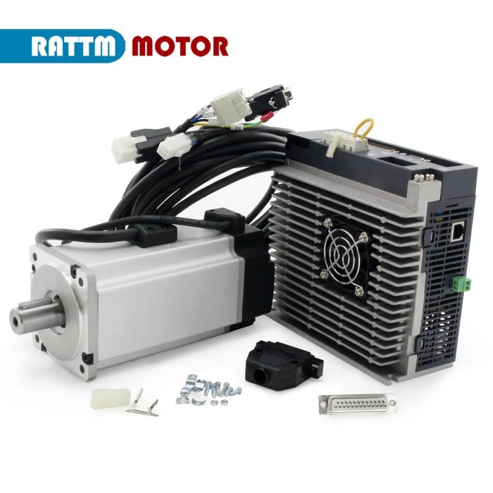 CNC SERVO MOTOR KIT 1.5KW AC SERVO MOTOR DRIVER KIT 6N.M