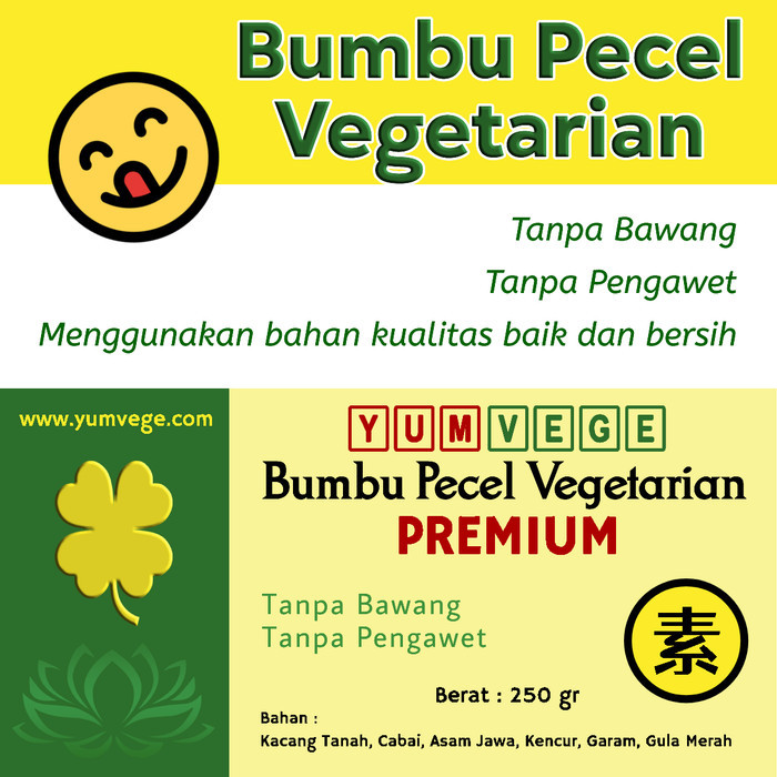 

PROMO SPECIAL Yumvege Bumbu Pecel Vegetarian Kualitas Premium