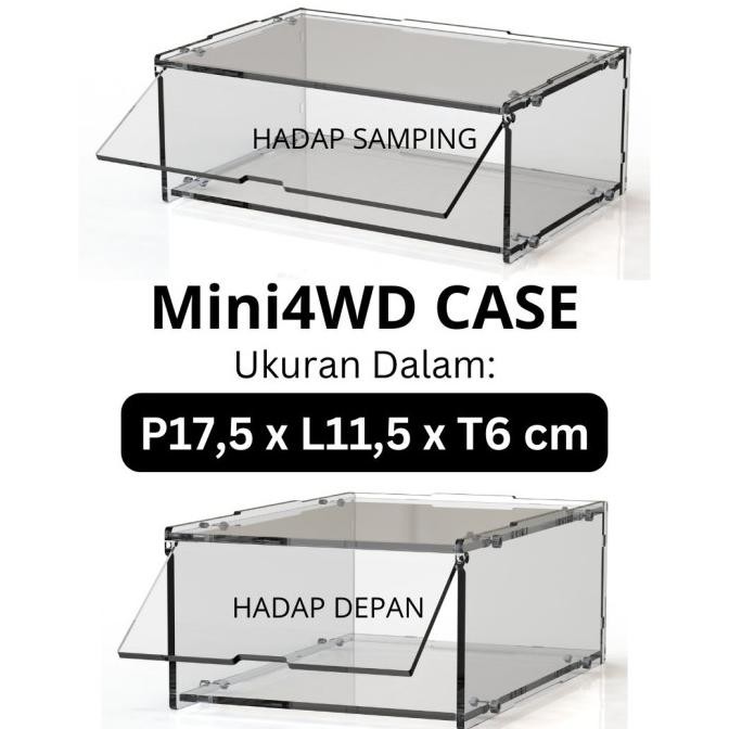 display box akrilik tamiya mini 4wd stackable stok terbatas