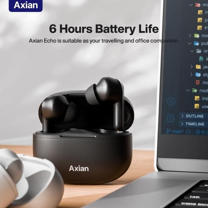 Original Tws Axian Echo 1 True Wireless Bluetooth Earbuds
