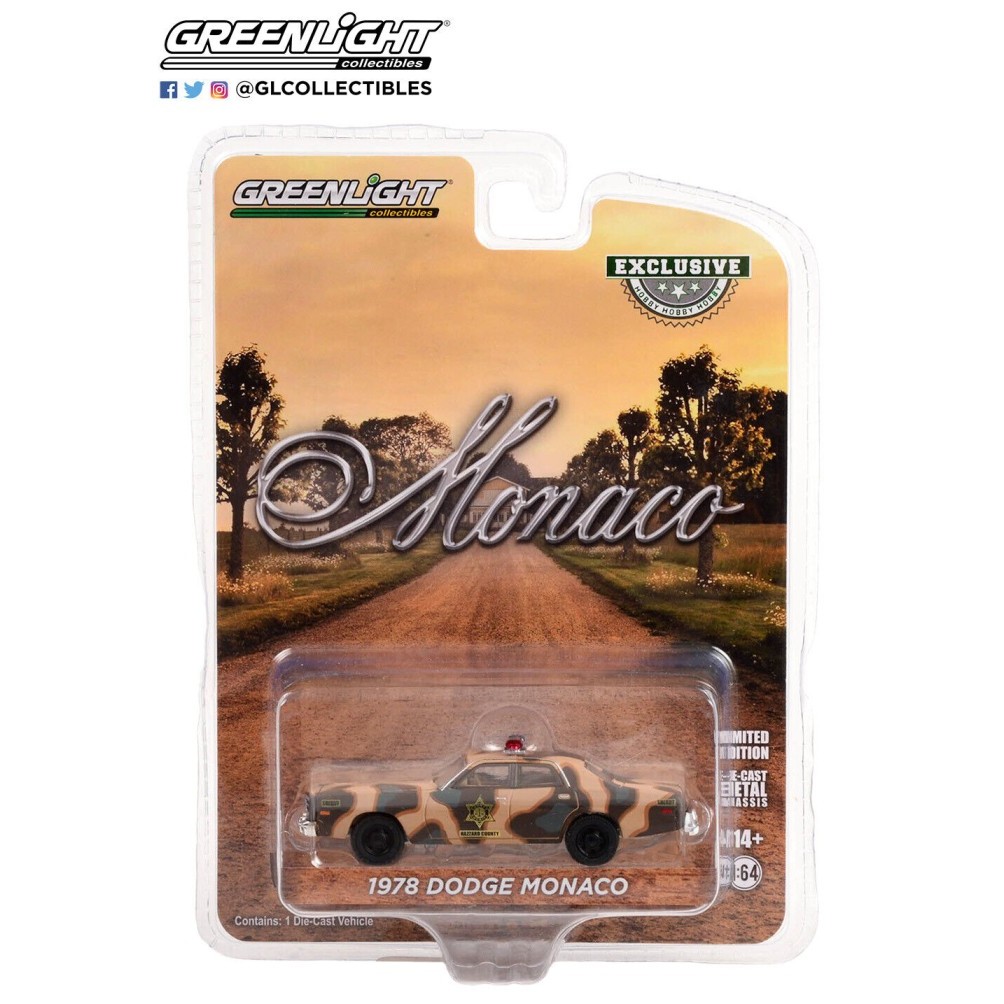 30326 GREENLIGHT 1978 DODGE MONACO HAZZARD COUNTY SHERIFF CAMOUFLAGE