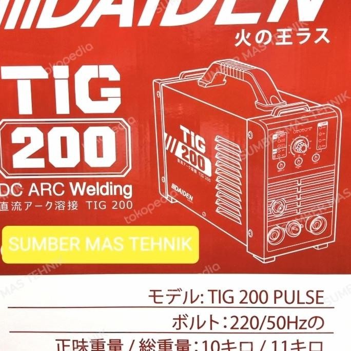 Promo DAIDEN TIG 200 PULSE TRAVO LAS STENLIS STEEL MESIN LAS TIG200 DC PULSE COD