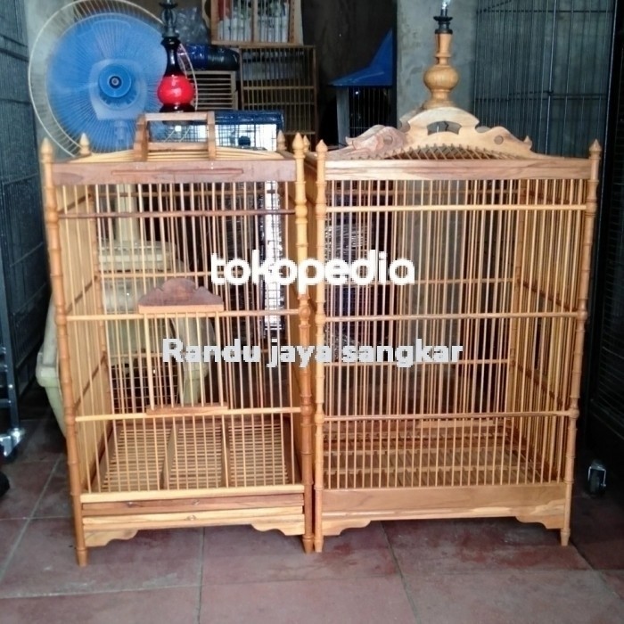 Sangkar Burung Cucak Ijo, Kacer, Suren, Kotak Kayu Jati No2 Terlaris