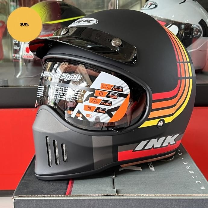 Termurah Helm Retro Ink Trooper Matt Borderline