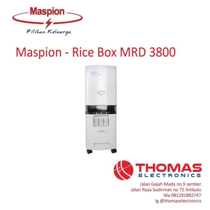 Maspion - Rice Box Mrd 3800 Tempat Beras (Wadah Beras 38 Kg)