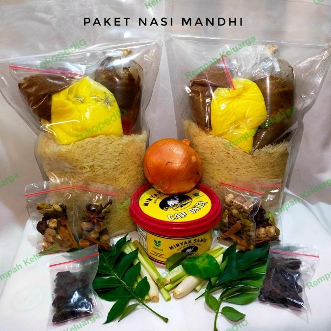 

Paket nasi mandhi 1kg bumbu kebuli & beras basmati arab siap masak H24S