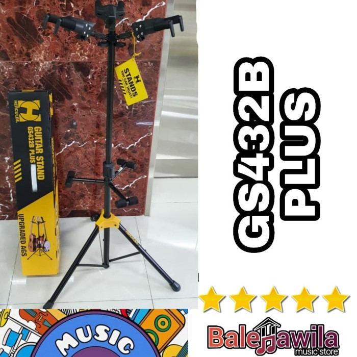 Stand Gitar Triple Hercules Gs432B Gs 432B Stand Guitar Trio Ganda