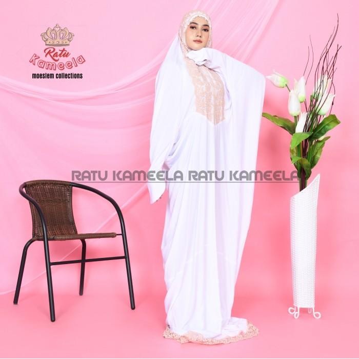 mukena terusan rayon jumbo shireen renda mewah mukenah premium cantik lembut premium