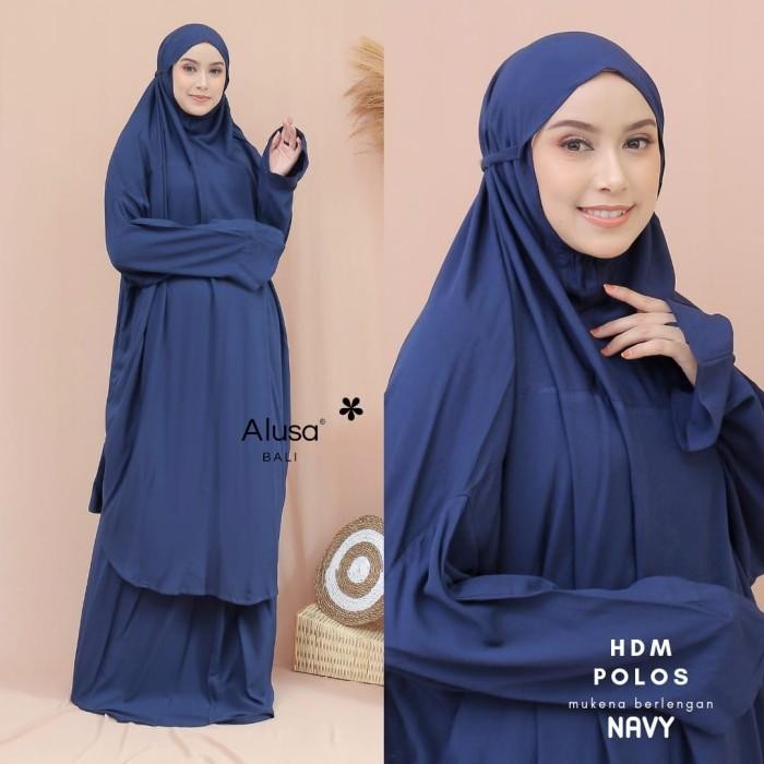 Mukena Polos Alusa Berlengan HDM lembut premium