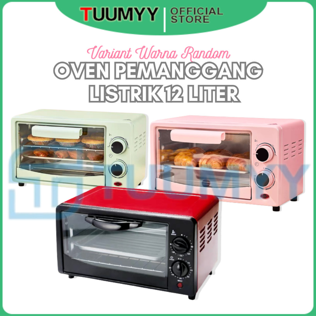 (Tuumyy) Oven Pemanggang Eletri Multifungi 12L Tuumyy Warna Patel Tm-1202F