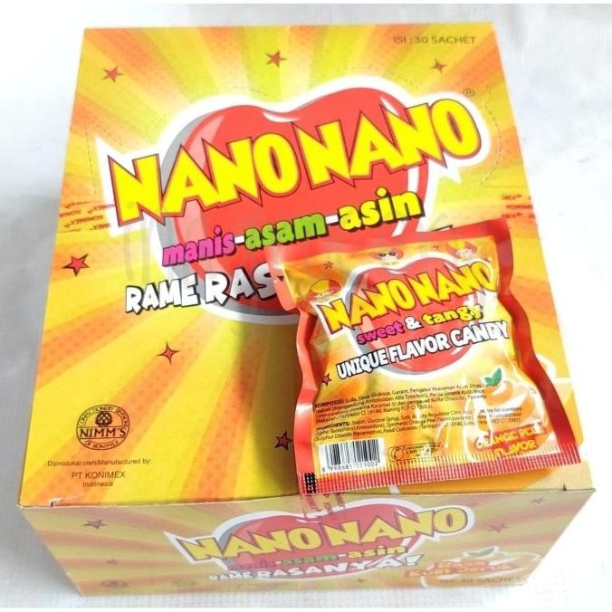 

SALE! NANO NANO PERMEN BOX (RASA KULIT JERUK) 30PAK X 12,5GR