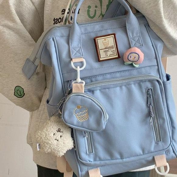 COD Onebear backpack korea sma wanita tas sekolah ransel Fashion waterproof laptop backpack Jepang r