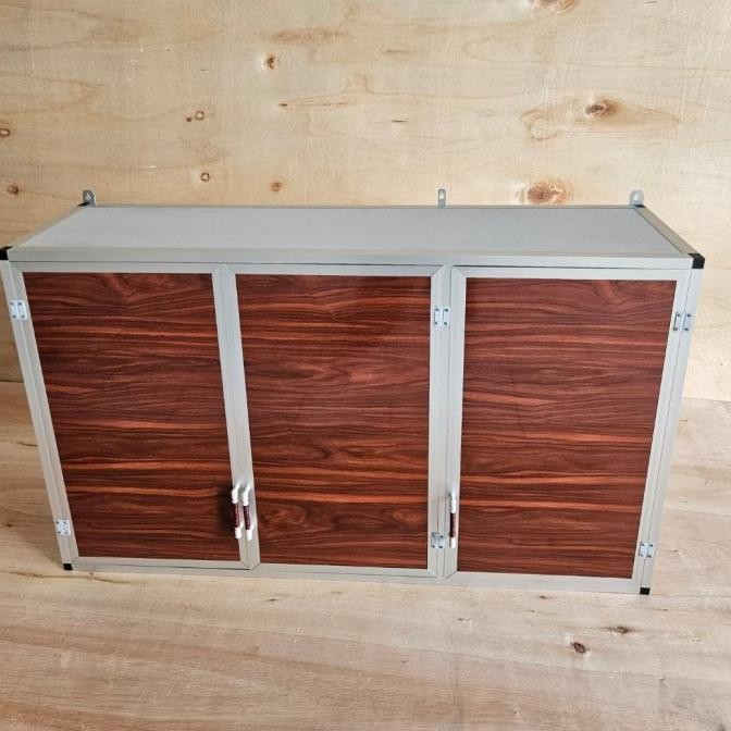 Produk Baru rak gantung lemari dapur kitchen set atas aluminium acp 3 pintu pols