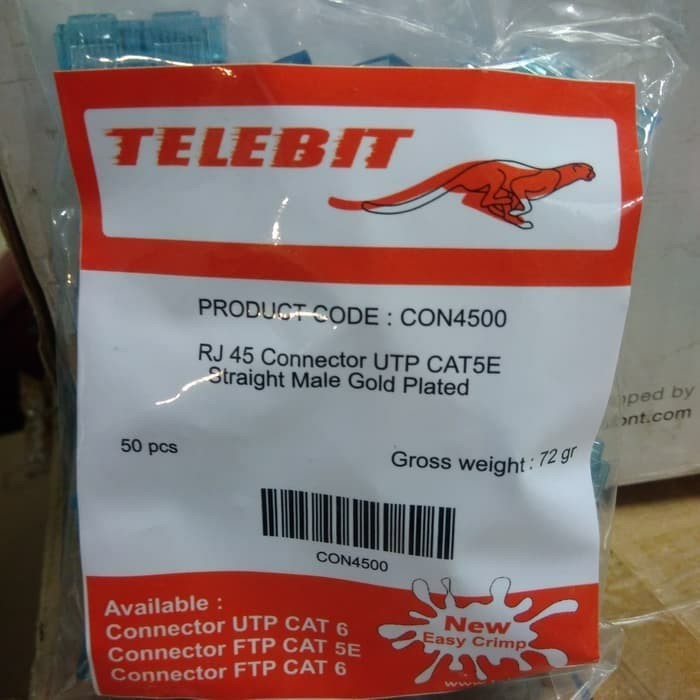 KONEKTOR RJ45 / RJ45 CAT5 / KONEKTOR TELEBIT RJ45