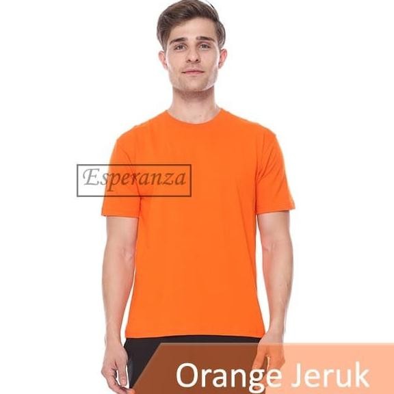 

SALE! KAOS POLOS /ONECK /OBLONG ESPERANZA ORANGE JERUK 100% COTTON GROSIR