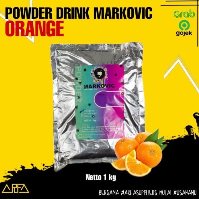 

SALE! POWDER BUBUK MINUMAN JERUK ORANGE MARKOVIC 1KG