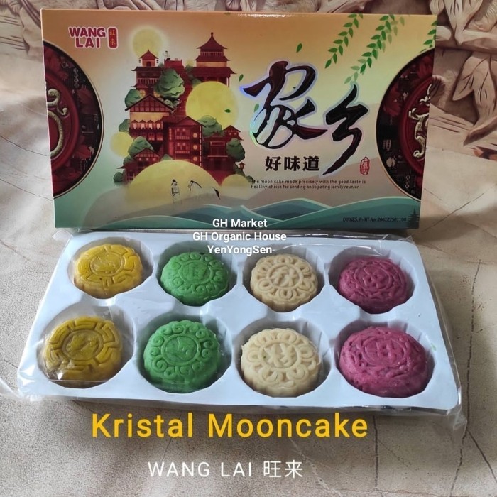 

Mini Kristal Mooncake WangLai 4 Rasa SnowSkin Moon Cake Wang Lai isi 8