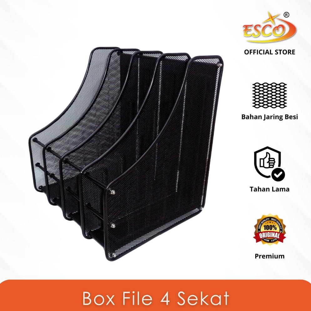 

RUBYSU ESCO BOX FILE / FILE ORGANIZER / FILE TRAY / TEMPAT DOKUMEN 4 SEKAT 844-BF