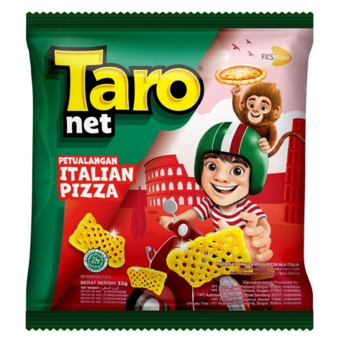 

Taro Net Italian Pizza Medium Pack 32g Taro Italian Pizza Snack Rasa Pizza AlaItalia Taro 32 gram