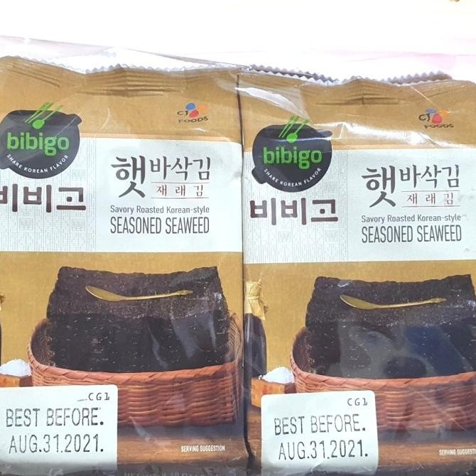 

trius cj bibo seasoned seaweed savory roasted korean-style 8pck 40gr