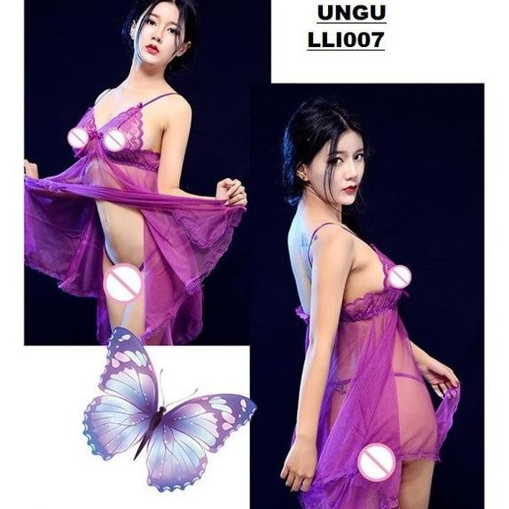 KLO Baju Tidur Wanita Lingerie Jumbo Set gstring uk XL  XXL set seksi