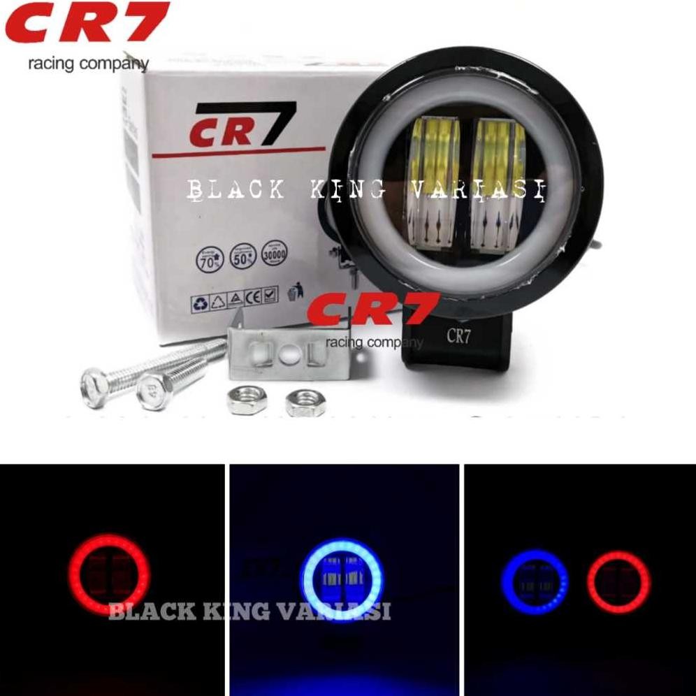 If56 Lampu LED Tembak Sorot Daymaker Bulat 20 Watt 4D Mobil Motor Lampu Tembak Daymaker Plus Angel E
