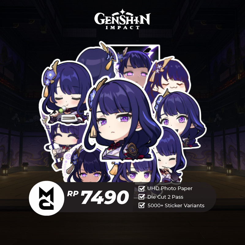

Sticker Genshin Impact Raiden Shogun 1 Sticker Anime Aesthetic Lucu Sticker Helm Laptop Motor Hp