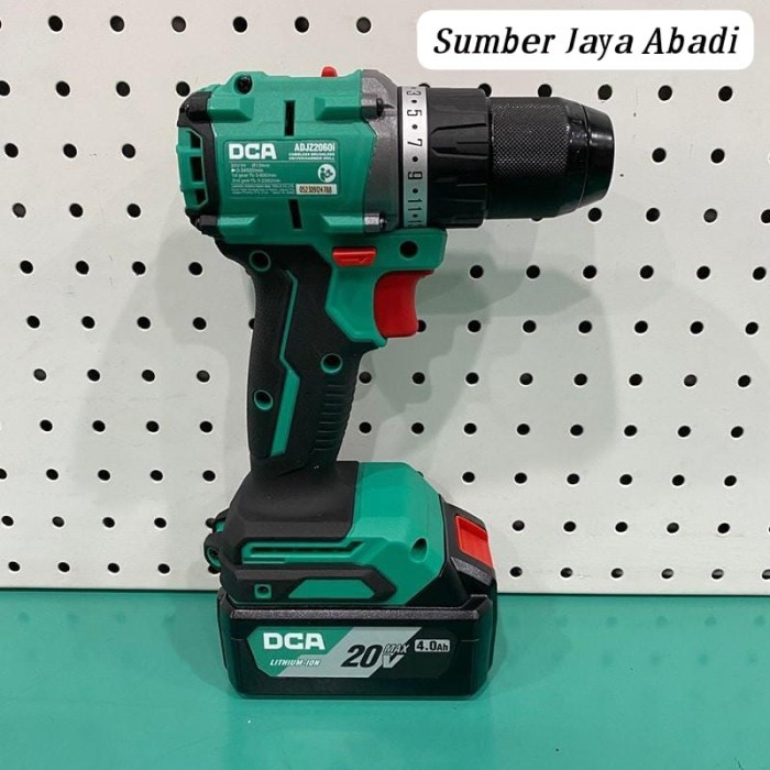 DCA CORDLESS BRUSHLESS DRIVER HAMMER DRILL 13MM ADJZ2060IEM