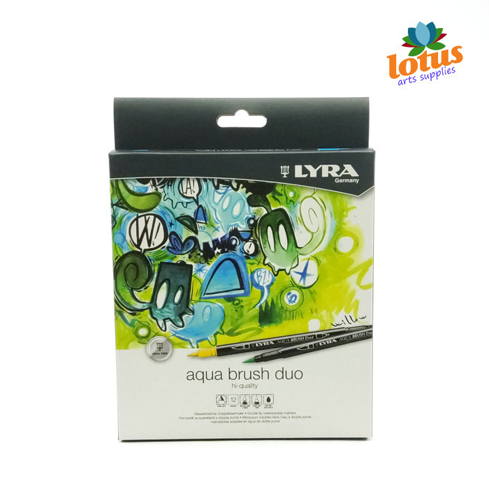 

TERBARU LYRA Aqua Brush Duo 12 Color Pen Set