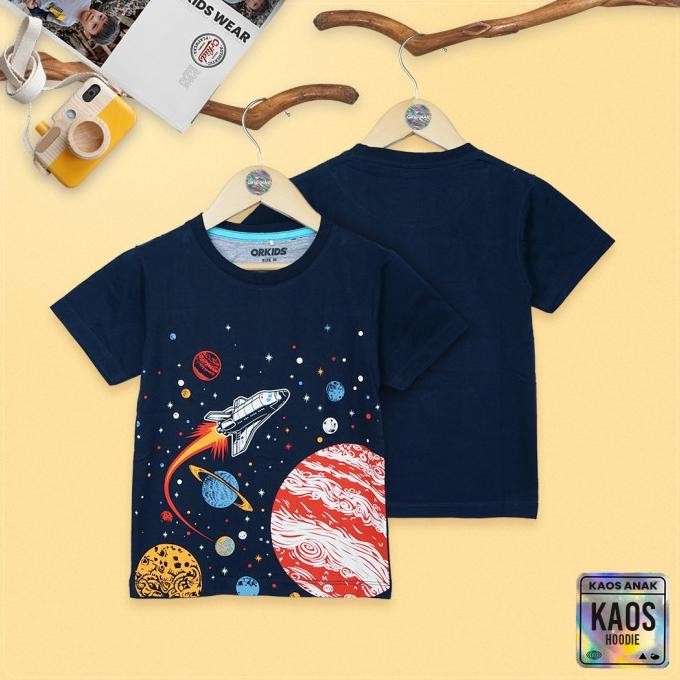 Orkids Baju Kaos Anak Shuttle Navy