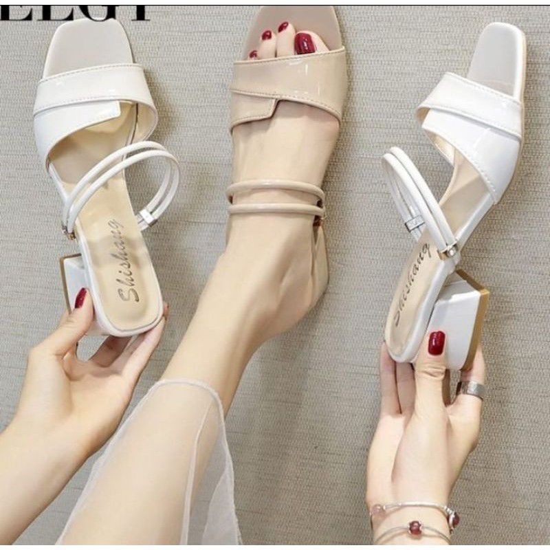 Sepatu Hay Hils Heels Wanita Hak Runcing Model Tahu Wanita Hak Tahu Kaca Cinderella Hak Pesta Jepit 