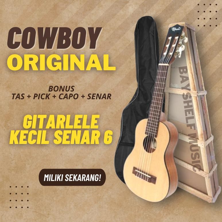 Gitar Mini Kecil Guitalele Gitar Lele Gitarlele Senar 6 Cowboy Orinal