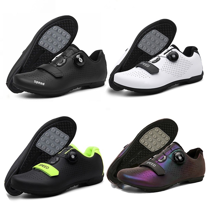 COD Sepatu Bersepeda Hitam Non Cleat Pria Roadbike Non Locking Sepatu Sepeda Road Bike Kecepatan Wan