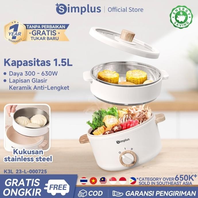 Simplus Panci Listrik Serbaguna Panci Elektrik Panci Listrik Low Watt