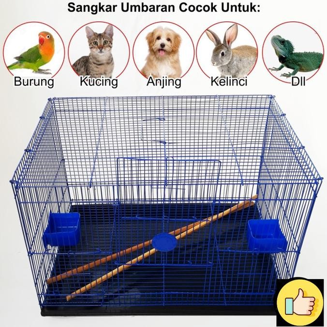 Sangkar Kandang Besi Lipat Kotak Burung Lovebird Kucing Kelinci Anjing