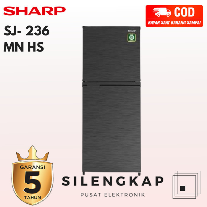 Kulkas 2 Pintu Sharp SJ-236 MN-HS No Frost & Low Watt