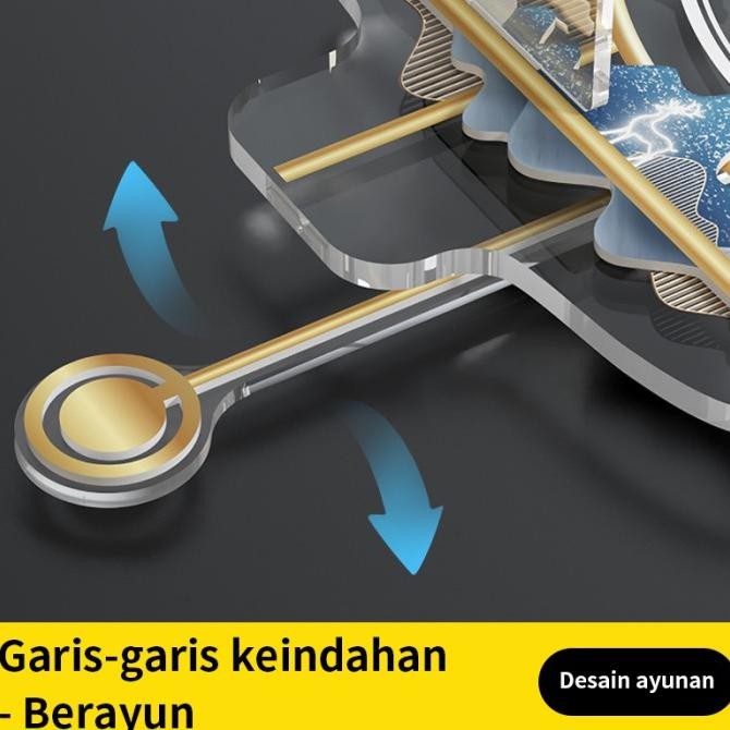 Terlaris Jam Dinding Tempel Aesthetic Jam Dinding Besar Mewah 60 Cm Jumbo Ruang Tamu 10W Led Lampu D