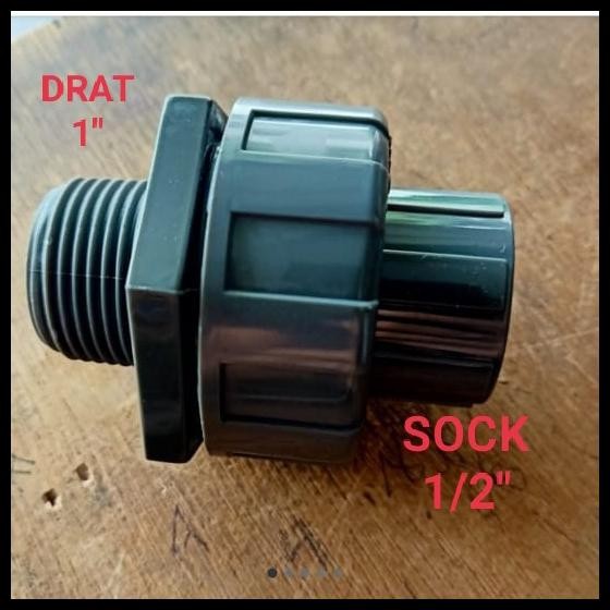 Watermur Water Mur Drat Luar 1" X Sock 1/2" Inch Royal Union Socket