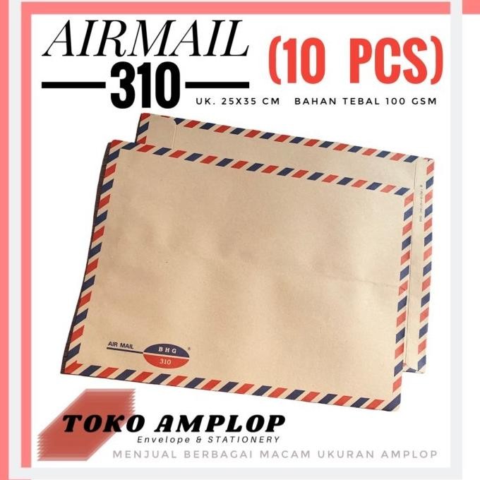 

Amplop Coklat Tebal Bhg 310 (25X35Cm) Air Mail Tanpa Tali Isi 100 /Box
