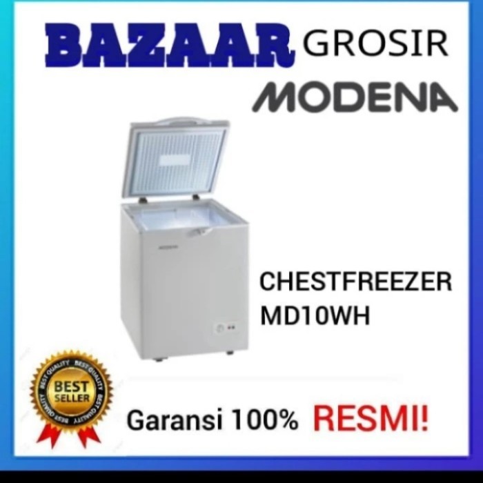 MODENA CHEST FREEZER CONSERVA MD 10 W MD10W KAPASITAS 100 LITER